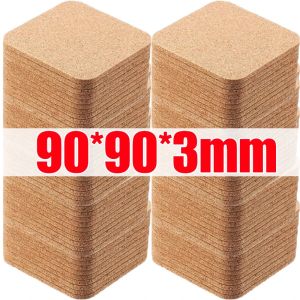 1/20x Non-Slip Cork Coaster Natural Round Square Wooden Cup Mats Heat Insulation Pads Tea Coffee Mug Drinks Holders Table Decor