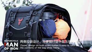 MOTOCENTRIC MC-0125 Backpack Motorcycle Rear Seat Bag Tas Travel - L