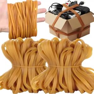 20PCS Multipurpose Yellow Rubber Bands Stretchable Sturdy Rubber Elastic Band Big Size Widened Elastic Band DIY Office Supply