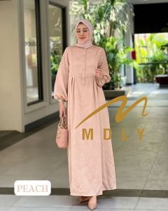 Gamis Dress Wanita Terlaris Maisa lux Dress by Mdly special Marun dan Peach