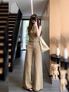 Ge·an·fei | Attractive New Sleeveless Top & Wide Leg Pants Set