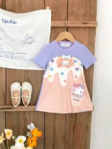 💖Ready Stock💖Kids Girls Melody Polka Ice-cream 3D Stuff Doll Dress (H177) 美乐蒂冰淇淋3D娃娃连衣裙
