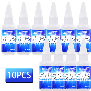 1-10Pcs Loolifl Super Glue 502 High Strength Quick-Drying Cyanoacrylate Adhesive for Leather Rubber Wood Metal Liquid Glue