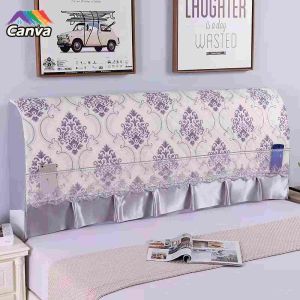 European All-inclusive Elastic Headboard Cover Thicken Soft Bed Head Cover Bed Head Back Protector Bedside Cover Bedhead Dust Cover 120/150/1800/200/220CM