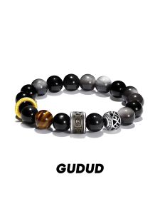 GUDUD | Vòng Tay Hạt Cầu Đen Thiên Nhiên cho Nam