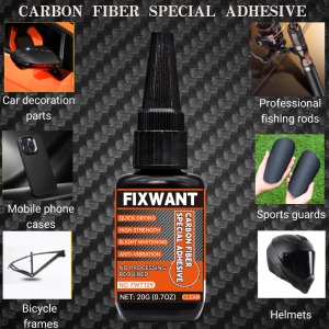 High Strength Carbon Fiber Repair Adhesive for Helmets Bikes Rackets Rods Cases No Prep Needed Strong Fix