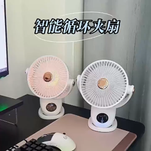 Quạt Tích Điện F2 Xoay Tự Động Qua Trái-Phải Loại Lớn 6inch Pin 20000mAh Tích Hợp Đèn Ngủ-Kèm Romte