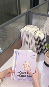 4PCS/Set A5 Spiral Spring Aesthetic Notebook Line Writing Notebooks for School Students