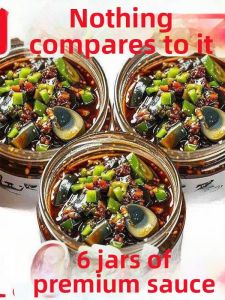 Spicy Roasted Pepper Sauce with Fresh Preserved Egg 3 Bottles