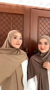 MahkotaHijab – Pashmina Jersey Premium Pastan Oval | Hijab Dewasa Warna Solid Elegan & Nyaman