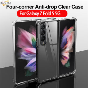 KISSCASE For Samsung Z Fold6 Fold5 5G Four-corner Anti-drop Foldable Screen Round Edge Soft TPU + Hard PC Anti-drop All-inclusive Front and Back Transparent Simple Clear Mobile Phone Back Cover Case For Galaxy Zfold 6 5 4 3 5G