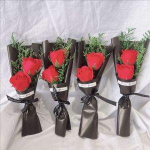 YESPERY Artificial Soap Flower Rose Bouquet ValentineS Day Rose Mothers Day Gift Wedding Home Decor Artificial Flower Bouquet