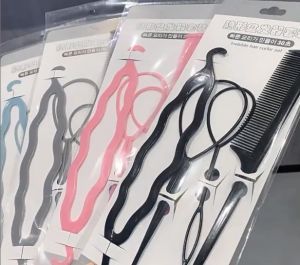 hp5678-เซ็ททําผม4ชิ้น สําหรับทําผมหางม้าผมมวยพร้อมหวี