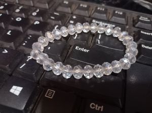 gelang kristal putih bukan swarovsky kualitas swarovsky premium tali serut dan elastis