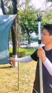 Portable camping canopy pole with strong wind resistance and stable support in any weather.