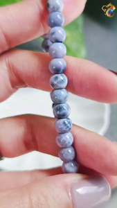 Collection Grade Rare Purple Larimar Abacus Rondelle Bracelet