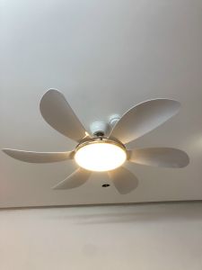 {BH 5 năm Động cơ DC 6 cấp độ} Quạt trần đèn cánh hợp kim nhôm đèn led 3 as đảo chiều hút ẩm điều khiển từ xa GRE68
