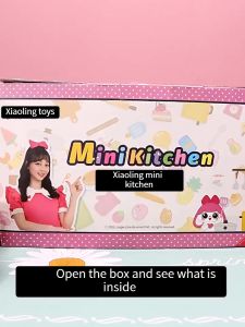 （Hadiah hari jadi dalam stok）Small kitchen real cooking toys mini kitchen set cooking childrens kitchenware set girls home wine toys