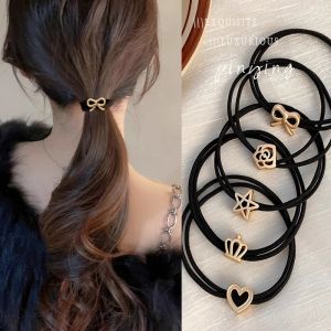 Korean Style Hair Band Female 2024 New Arrival Fancy Hair Band Headband Easiest for Match Highly Elastic Hair Rope Rubber Band Headdress
