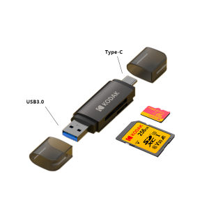 Kodak | KODAK 128GB Micro SD Card U3 V30 256GB 64GB 32GB 4K High Speed TF Card for Phone Camera Drone Original TYPE-C Reader