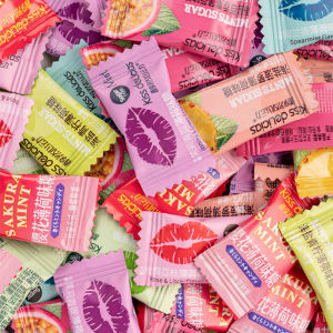 Haiyi Kiss DeLicias Sugar-Free Mint Candy Rose Litchi Jasmine Green Lime Sea Salt Passion Fruit Pineapple Bulk