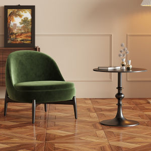 Retro Single Sofa Quiet Style Living Room Bedroom Leisure Chair Subnet Red Designer Hotel Homestay Middle-Ancient Furniture