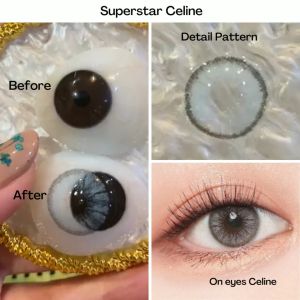 [BUY 1 FREE 6 ITEM ]Superstar Celine Softlens Warna Premium