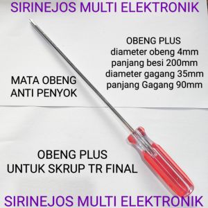 obeng plus 4mm panjang 30cm merek jeteck