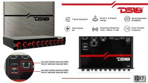 🔥พร้อมส่ง🔥 ปรีแอมป์รถยนต์ อีควอไลเซอร์ 7แบนด์  DS18 รุ่นEQX7 Equalizer สำหรับระดับเสียงหลัก ระดับเสียงของซับวูฟเฟอร์ เครื่องเสียงติดรถยนต์