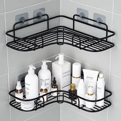 Triangle Storage Rack Bathroom Toilet Corner Wall Hanging Washstand Storage Rack Soap Dish Bathroom Wall Basket