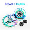 CYCLAMI UT Bike Ceramic Bearing Carbon Fiber Jockey Pulley Wheel Set Rear Derailleurs Guide For 105 5800 6800 Ultegra DURA ACE. 
