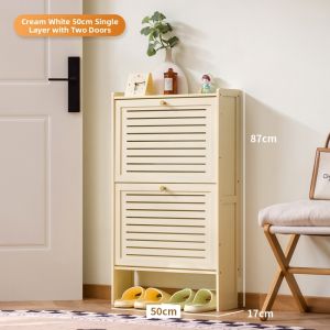XUNHUAI | Creamy Style Ultra-thin Multifunctional Storage Cabinet