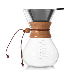 Drip Cold Brew Glass Coffee Pot with Stainless Steel Filter