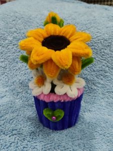 กระถางดอกทานตะวัน  ดอกไม้ปัจฉิม  ของขวัญ  ของที่ระลึก