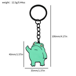 Bandai | Cute Animal Enamel Badge Keyring Frog Pendant Keychain for Men Women Backpack Car Cute Small Fresh Ornament