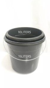 Tibay Black Water Pail 15 & 10 Liters with Metal Handle/Water Bucket/Timba/Direct Factory Sale
