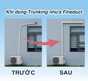 Trunking Nhựa Fineduct Ống Cứng Màu Ngà/Trắng KL-70/80/100/120/140- 1Cây*1M - Hàng nhập khẩu - Siêu bền - Chống cháy