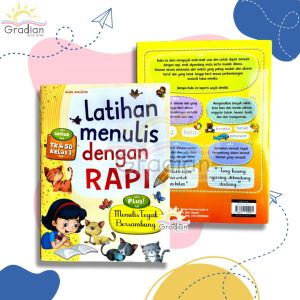 Buku Latihan Menulis dengan Rapi plus Menulis Tegak Bersambung untuk TK dan SD kelas 1