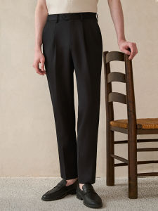 Non-dyed Machine Washable Straight-cut Business Trousers