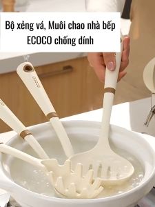 Bộ xẻng vá Muôi chao nhà bếp ECOCO chống dính chất liệu silicon cao cấp chịu nhiệt đến 240 độ an toàn sức khoẻ