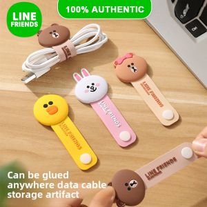 100% Authentic Line Friends Cable Organizer PVC Material Washable Mini&Cute Multiple Scene Usage LFB303