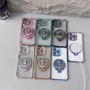 Casing untuk IPhone 16 pro max / 15 pro max Hardcase Ring standing wireless MagSafe Clear Transparan Bumper Akrilik Armor Cover Casing