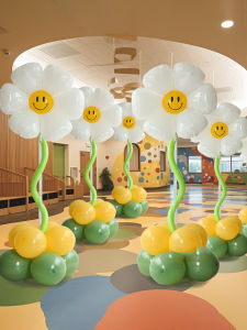 幼儿园毕业典礼气球立柱路引小学开业店庆装饰圆型彩球户外用品