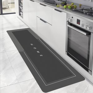 VIKAMA Modern Minimalist Silt Clay Kitchen Floor Mat Anti-slip Waterproof Oil-resistant Stain-resistant Rug for Home Decoration