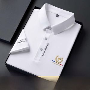 Áo Thun Polo Pierre Cardin Tay Ngắn Mùa Hè Mới Dành Cho Nam Công Sở Thường Ngày Không Đường May Cổ Polo Lụa Băng