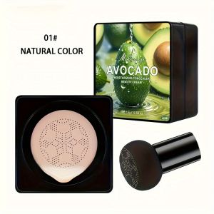 Light and Moisturizing Concealer Long-Lasting Air Cushion Powder Cream Concealer Natural Makeup Effect Air Cushion Makeup Primer Cream Texture | Long-Lasting Wear-Resistant Bb Cream Suitable for All Skin Tone