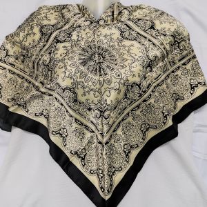 Tudung Bawal satin berjahit gold edition
