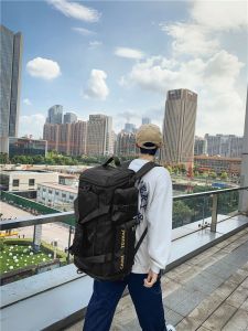 Mens Large Capacity Backpack Multifunctional Outdoor Travel Bag New Climbing Bag Sports Fitness Bag Double Shoulder Oxford Cloth