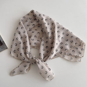 Khăn Choàng Lụa Xuân Cho Nữ Khăn Quàng Cổ Vuông Nhỏ Đa Năng Dây Buộc Tóc Áo Sơ Mi Vest Mùa Xuân Hè Mỏng Phong Cách Pháp Cổ Điển