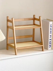 Desktop Double-Layer Storage Rack Bedroom Storage Rack Desk Organizer Shelf